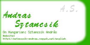 andras sztancsik business card